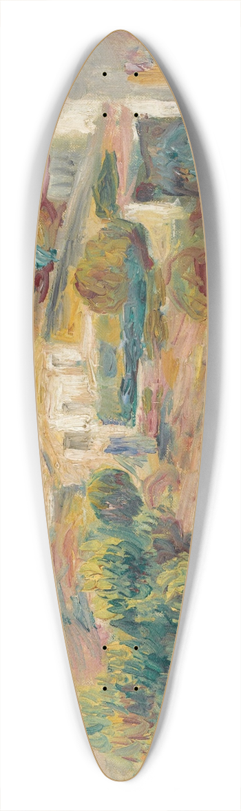 Pierre-Auguste Renoir - Paysage Avec Maisons 39.3 inch art pintail longboard deck