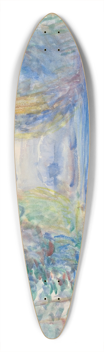 Pierre-Auguste Renoir - River Landscape 39.3 inch art pintail longboard deck