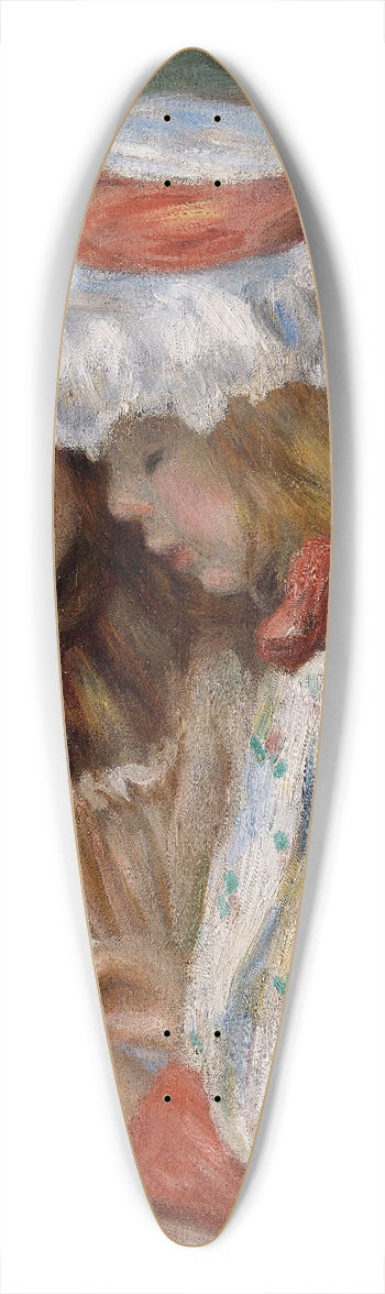 Pierre-Auguste Renoir - Two Girls Reading 39.3 inch art pintail longboard deck