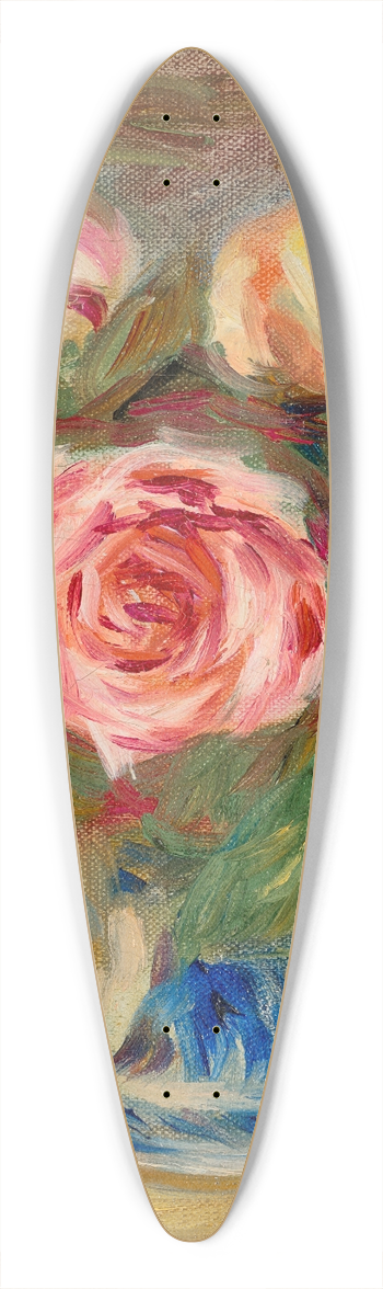 Pierre-Auguste Renoir - Vase de roses 39.3 inch art pintail longboard deck