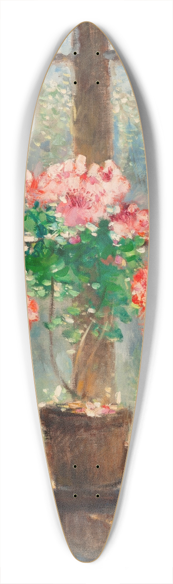 Pierre-Eugne Montzin - Geraniums 39.3 inch art pintail longboard deck