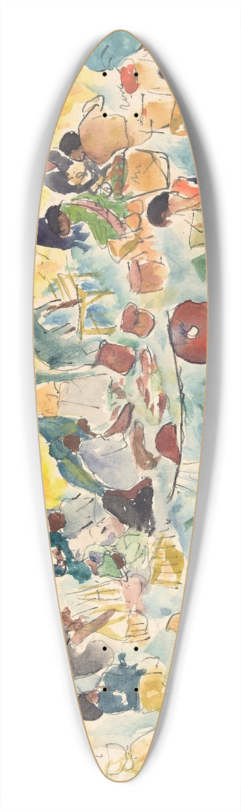Pierre Jean Apol - Markttafereel in Nederlands-Indi 39.3 inch art pintail longboard deck