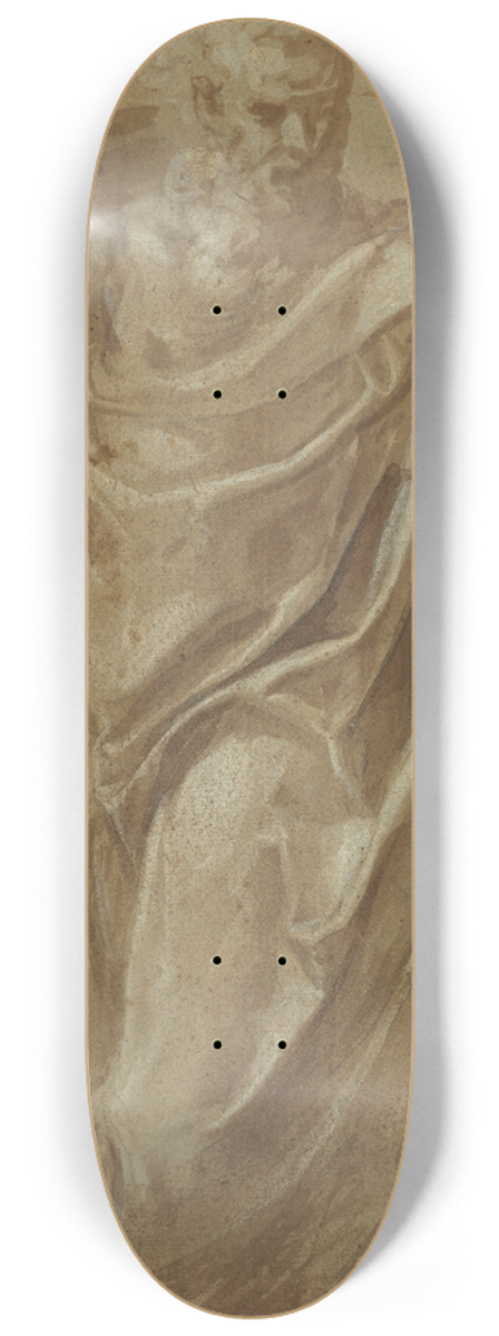 Girolamo Muziano - A Standing Man in Classical Drapery 8.25 inch art skate deck