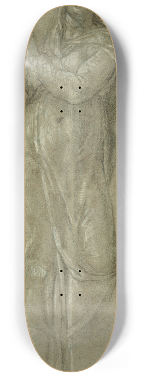 Girolamo Muziano - Study after Michelangelos Rachel on the tomb of Julius II 8.25 inch art skate deck