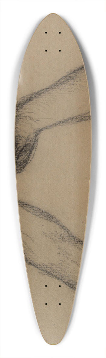 Pierre Puvis de Chavannes - Etude de bras et de pieds 39.3 inch art pintail longboard deck