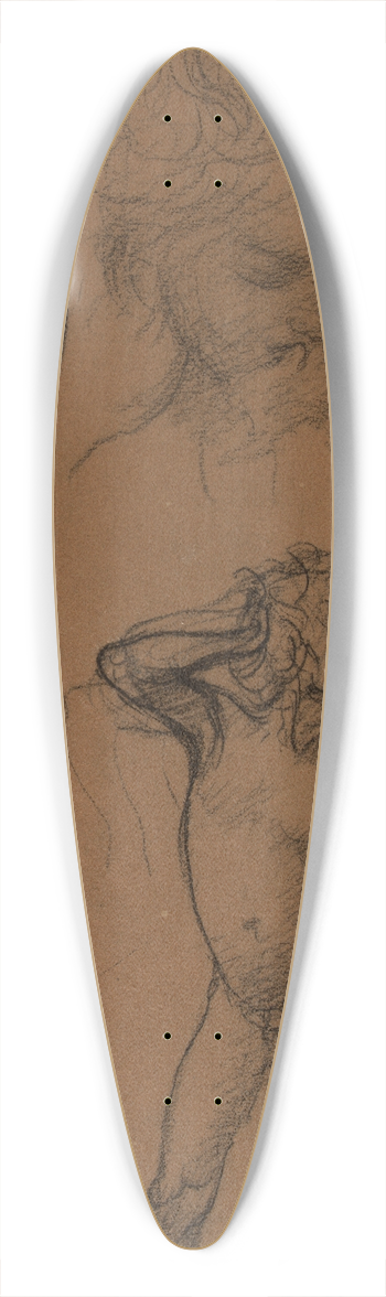 Pierre Puvis de Chavannes - Etude denfants 39.3 inch art pintail longboard deck