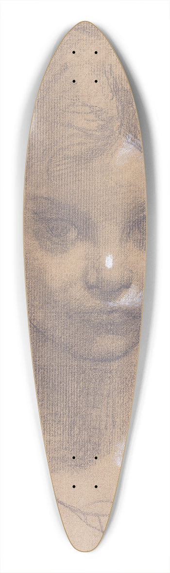 Pierre Puvis de Chavannes - Tte de fillette 39.3 inch art pintail longboard deck