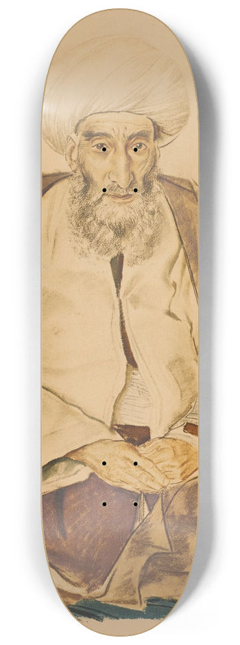 Alexandre Jacovleff - Mirza Lotf Ali, Lettre Persan, Teheran 8.25 inch art skate deck