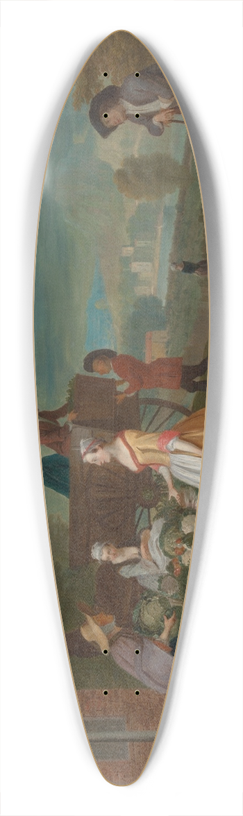 Pieter Angillis - The Vegetable Seller 39.3 inch art pintail longboard deck