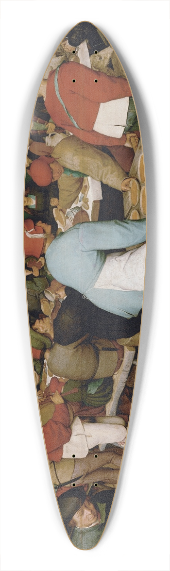 Pieter Bruegel The Elder - Peasant Wedding 39.3 inch art pintail longboard deck