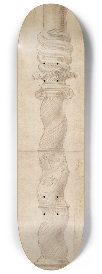 Giulio Romano - Design for a Candlestick 8.25 inch art skate deck