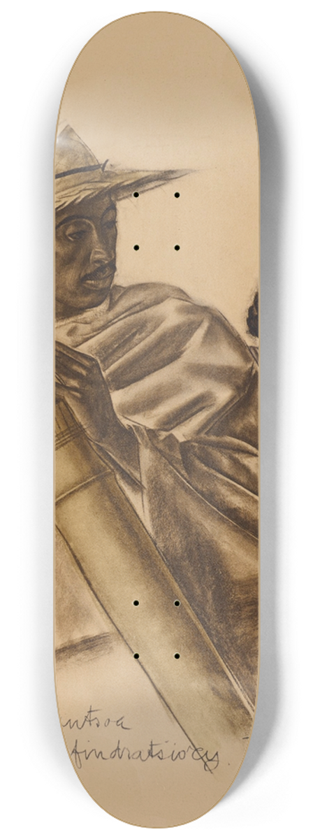 Alexandre Jacovleff - Musicians Malgaches, Tananarive 8.25 inch art skate deck