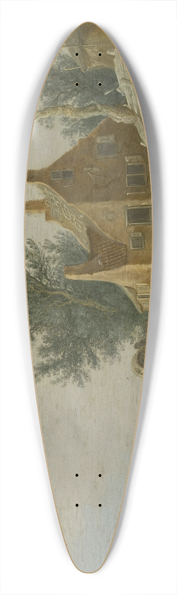 Pieter de Neyn - Dutch landscape 39.3 inch art pintail longboard deck