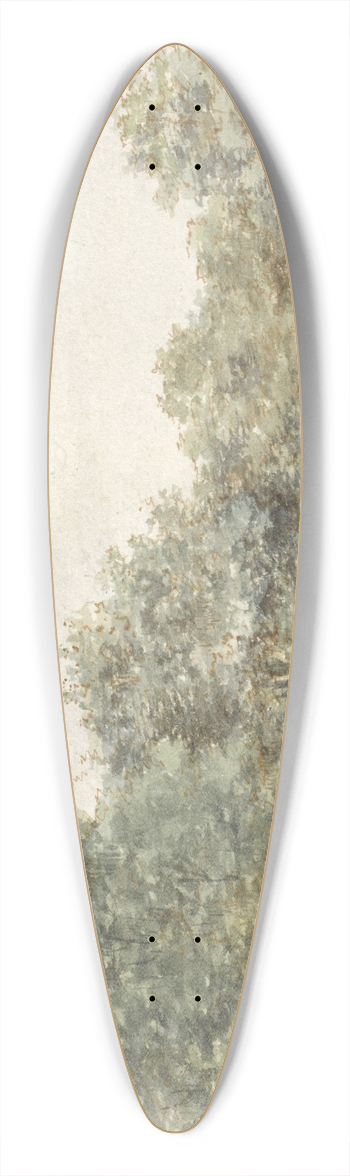 Pieter Ernst Hendrik Praetorius - Landschap met bomen aan het water 39.3 inch art pintail longboard deck