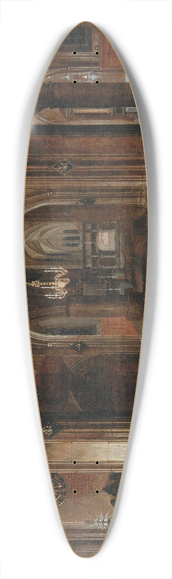 Pieter Neeffs the Elder - A church interior by night 39.3 inch art pintail longboard deck