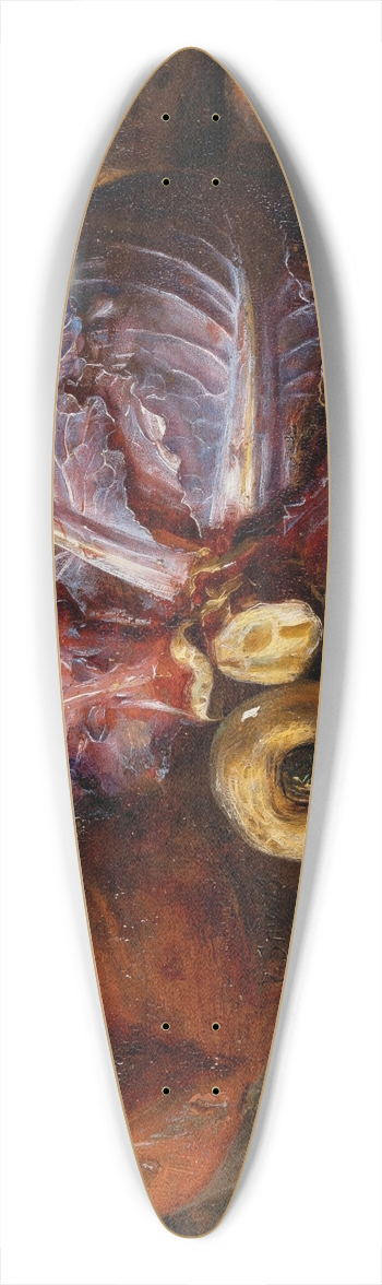 Pieter Snyers - A jug, a cabbage and carrots on a ledge 39.3 inch art pintail longboard deck