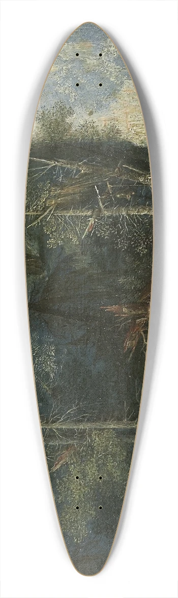 Pieter Stevens - Woodland Scenery with Hermitage 39.3 inch art pintail longboard deck