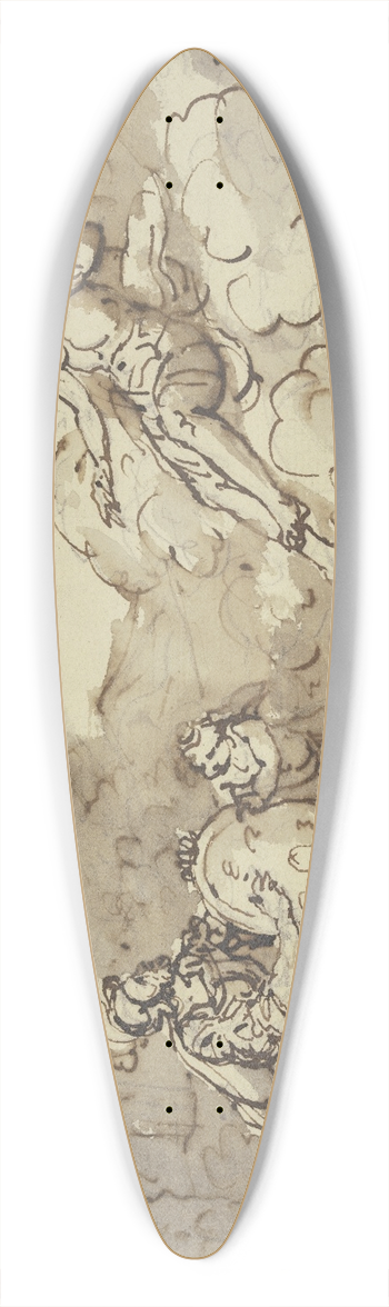 Pieter Tanj - Mars vor Venus kniend 39.3 inch art pintail longboard deck