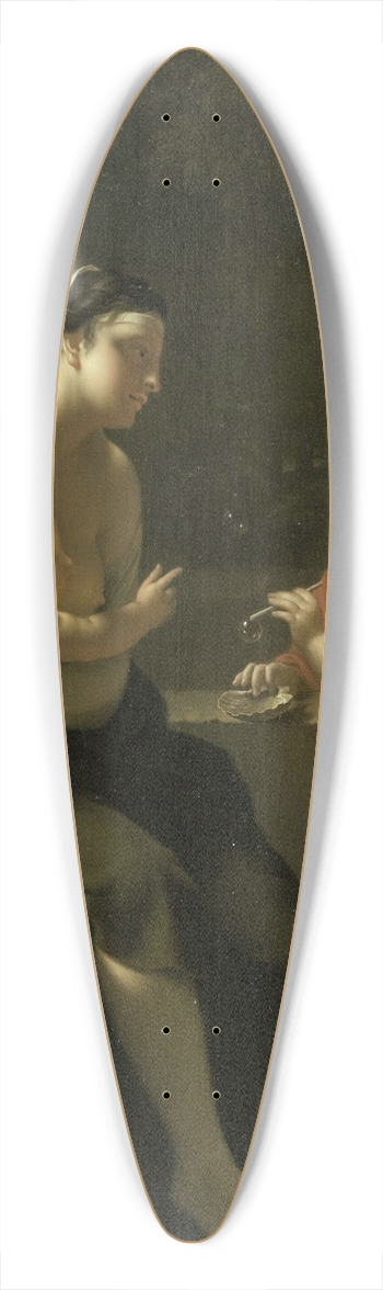 Pieter Van Der Werff - Blowing Bubbles 39.3 inch art pintail longboard deck