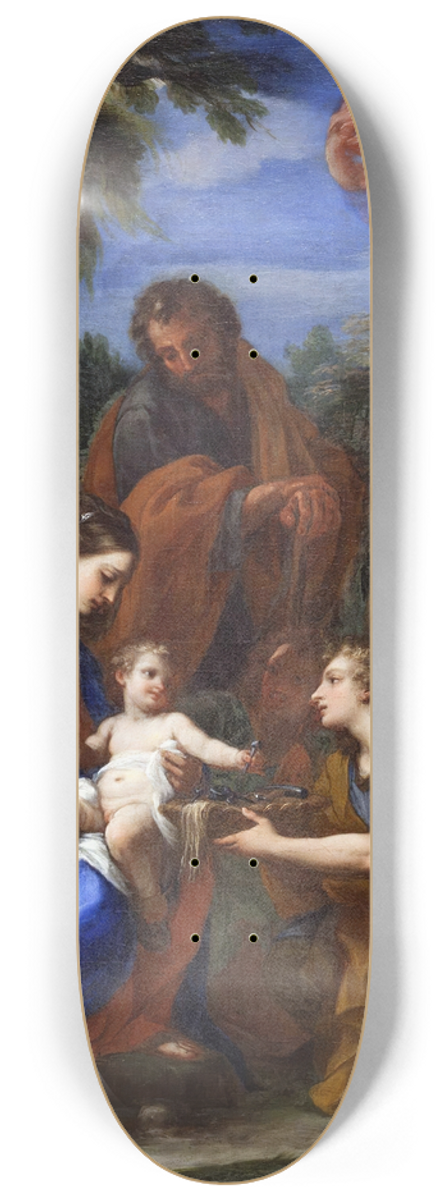 Giuseppe Bartolomeo Chiari - The Rest on The Flight into Egypt 8.25 inch art skate deck