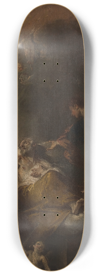 Giuseppe Bazzani - Death of Saint Joseph 8.25 inch art skate deck