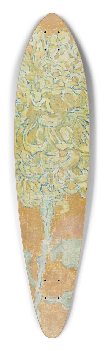 Piet Mondrian - Chrysanthemum 39.3 inch art pintail longboard deck