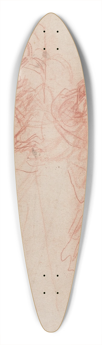 Pietro da Cortona - Etude de gnral romain et de figures 39.3 inch art pintail longboard deck