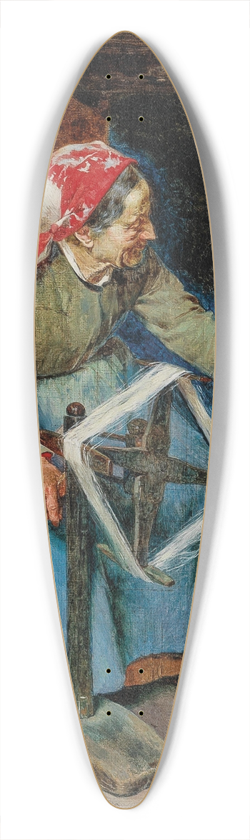 Pietro Torrini - Friendly Assistance at the Spinning Wheel 39.3 inch art pintail longboard deck