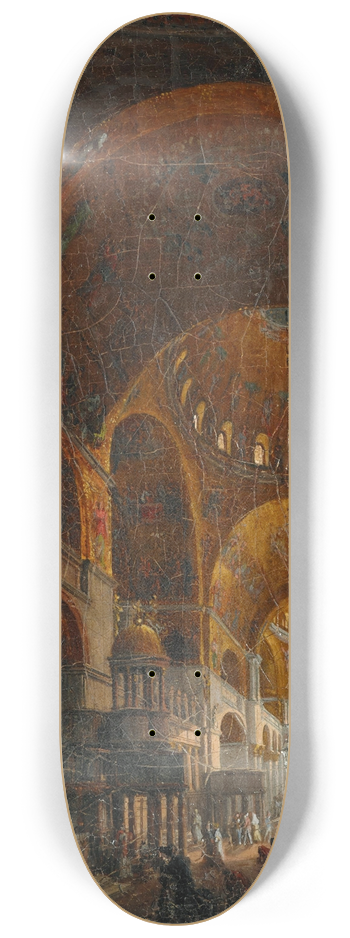 Giuseppe Borsato - Interior of the Basilica of Saint Mark 8.25 inch art skate deck