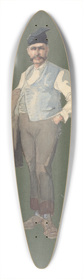 Pipein Gamba - Contadino 39.3 inch art pintail longboard deck