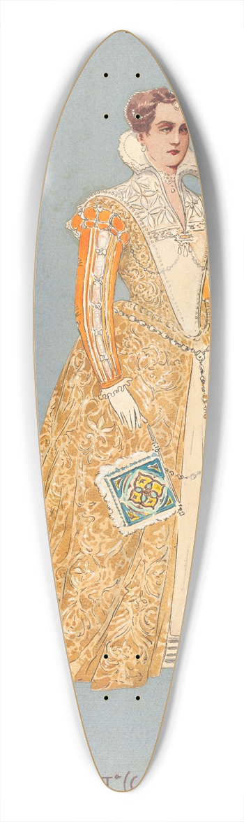 Pipein Gamba - Dama IIIa (Comprimaria) 39.3 inch art pintail longboard deck