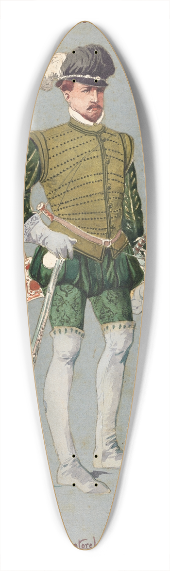 Pipein Gamba - Gentiluomo (Cacciatore) Corista 39.3 inch art pintail longboard deck
