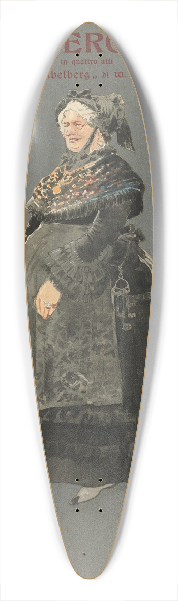 Pipein Gamba - Madama Ruder 39.3 inch art pintail longboard deck