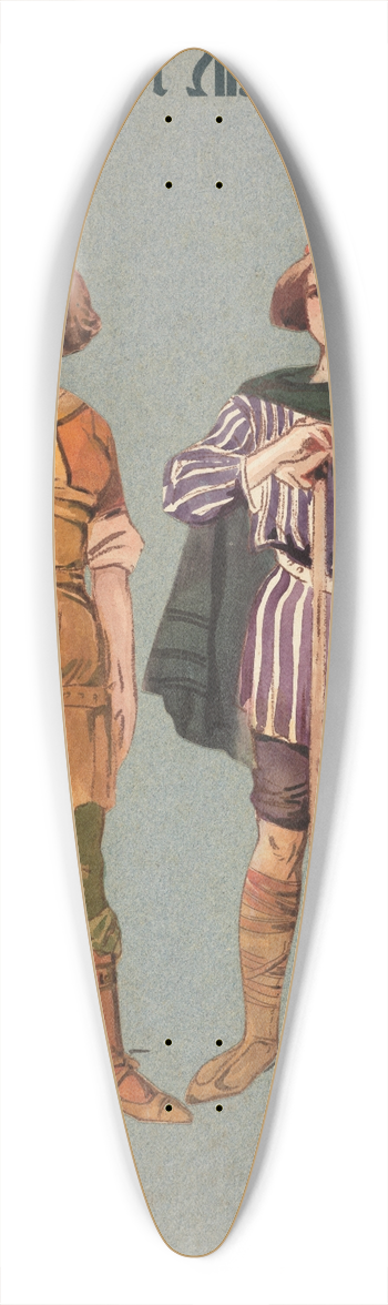 Pipein Gamba - Popolani e pastori (figuranti o ballerine) 39.3 inch art pintail longboard deck