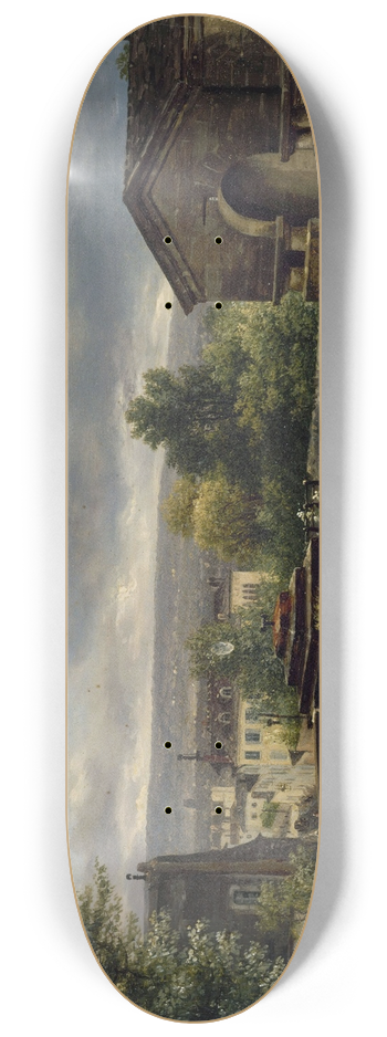 Giuseppe Canella - La barrire de la rue Royale-Montmartre 8.25 inch art skate deck