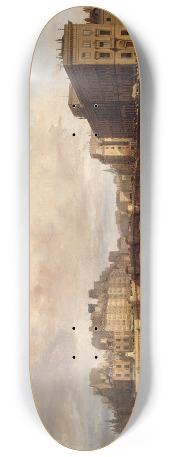 Giuseppe Canella - LIle de la Cit et le quai Conti, vus de la passerelle des Arts 8.25 inch art skate deck