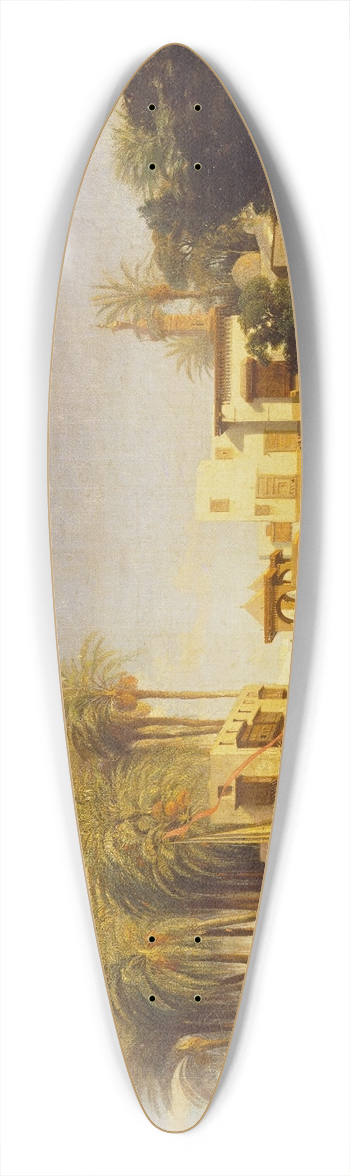 Prosper Marilhat - Beni Suef on the Nile 39.3 inch art pintail longboard deck