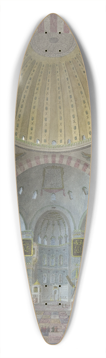 Prosper Marilhat - Interieur van de Aya Sophia met geknielde en staande Turken 39.3 inch art pintail longboard deck