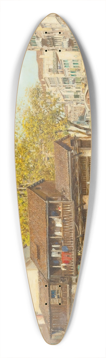 Rafael Senet y Perez - Rio San Trovaso, Venice 39.3 inch art pintail longboard deck