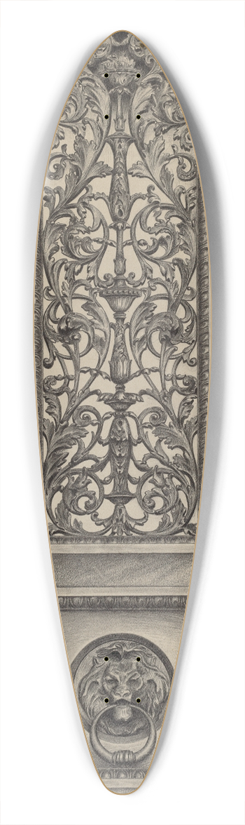 Ralph Atkinson - Cast Iron Panel 39.3 inch art pintail longboard deck