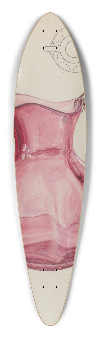 Ralph Atkinson - Ruby Pitcher 39.3 inch art pintail longboard deck