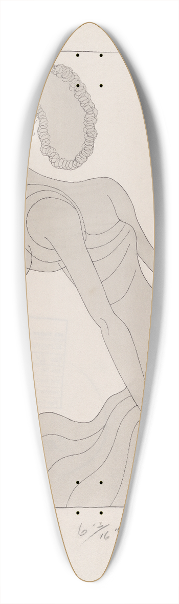 Ralph Barton - Billie Burke 39.3 inch art pintail longboard deck