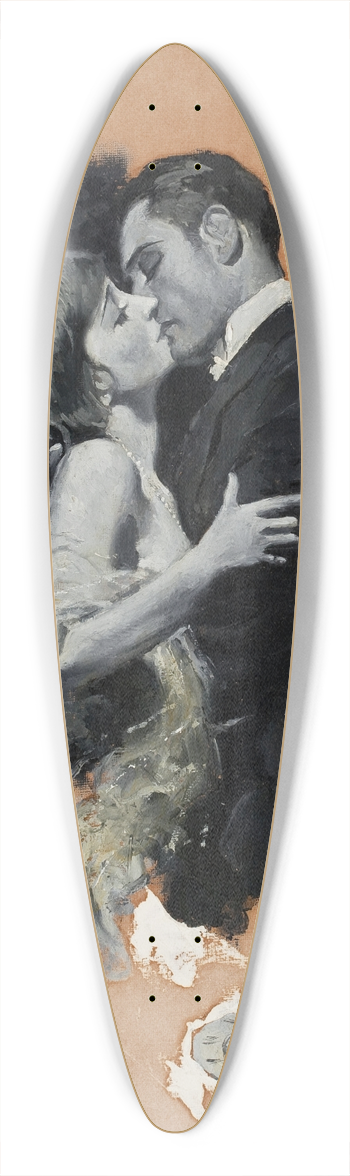 Ralph Pallen Coleman - A Passionate Kiss 39.3 inch art pintail longboard deck