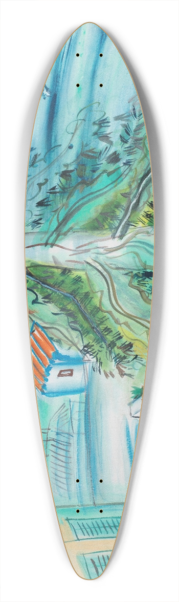 Raoul Dufy - Srnade  Caldas 39.3 inch art pintail longboard deck
