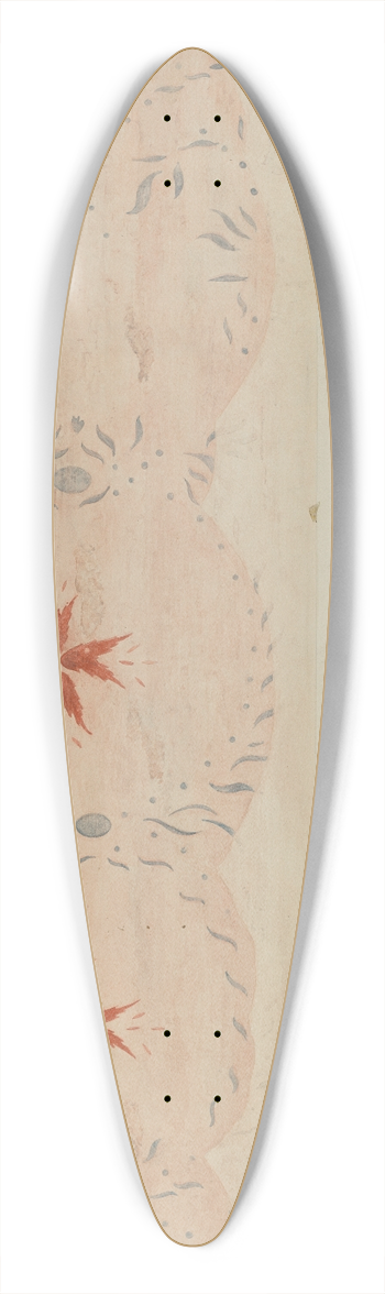 Ray Holden - Stencilled Wall (From an Inn) 39.3 inch art pintail longboard deck