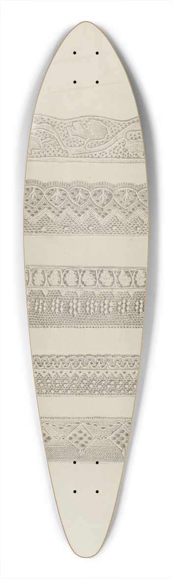 Raymond Manupelli - Lace Edging 39.3 inch art pintail longboard deck