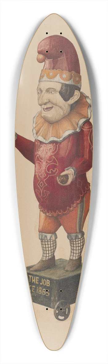 Raymond Neumann - Cigar Store Figure  Punch 39.3 inch art pintail longboard deck