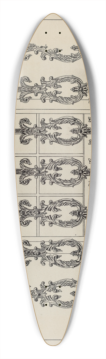 Ray Price - Cast Iron Balcony Rail 39.3 inch art pintail longboard deck