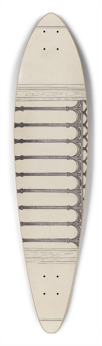 Ray Price - Cast Iron Balcony Railing 39.3 inch art pintail longboard deck
