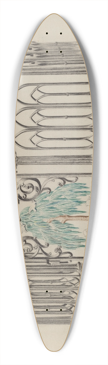 Ray Price - Cast Iron Gate and Fence 39.3 inch art pintail longboard deck